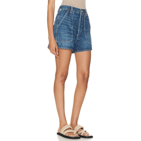 NWT Citizens of Humanity Frances Denim Jean Shorts in Coastal Blue 27 - Picture 13 of 15